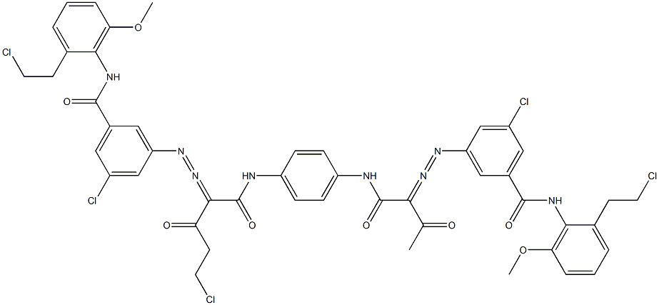 3,3'-[2-(Chloromethyl)-1,4-phenylenebis[iminocarbonyl(acetylmethylene)azo]]bis[N-[2-(2-chloroethyl)-6-methoxyphenyl]-5-chlorobenzamide]