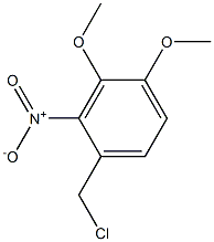 1-クロロメチル-3,4-ジメトキシ-2-ニトロベンゼン 化学構造式