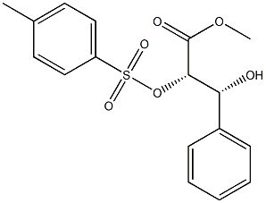[2S,3R,(-)]-3-ヒドロキシ-3-フェニル-2-[(4-メチルフェニルスルホニル)オキシ]プロパン酸メチル 化学構造式