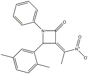 1-Phenyl-3-(1-nitroethylidene)-4-(2,5-dimethylphenyl)azetidin-2-one Structure