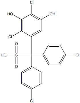 (2,4-Dichloro-3,5-dihydroxyphenyl)bis(4-chlorophenyl)methanesulfonic acid|