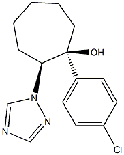 (1S,2S)-1-(4-Chlorophenyl)-2-(1H-1,2,4-triazole-1-yl)cycloheptanol Structure