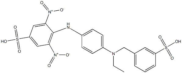 4-[[4-[Ethyl[(3-sulfophenyl)methyl]amino]phenyl]amino]-3,5-dinitrobenzenesulfonic acid Structure