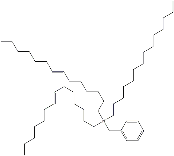 Tri(7-tetradecenyl)benzylaminium Structure