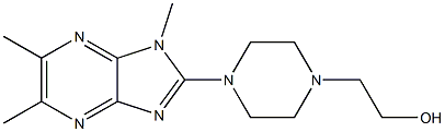 4-[1,5,6-Trimethyl-1H-imidazo[4,5-b]pyrazin-2-yl]-1-piperazineethanol,,结构式
