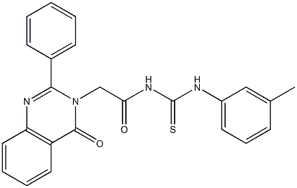 1-[(4-Oxo-2-phenyl-3,4-dihydroquinazolin-3-yl)acetyl]-3-(m-tolyl)thiourea 结构式