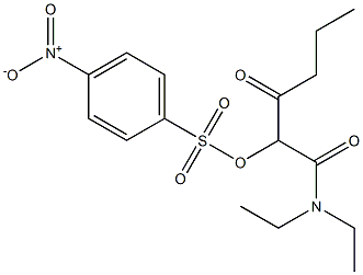 N,N-Diethyl-2-[(4-nitrophenyl)sulfonyloxy]-3-oxohexanamide Structure