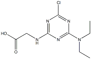 2-[[4-Chloro-6-(diethylamino)-1,3,5-triazin-2-yl]amino]acetic acid Structure