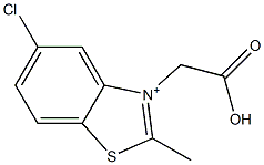 3-Carboxymethyl-5-chloro-2-methylbenzothiazole-3-ium,,结构式