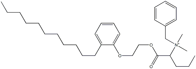 N,N-Dimethyl-N-benzyl-N-[1-[[2-(2-undecylphenyloxy)ethyl]oxycarbonyl]butyl]aminium 结构式