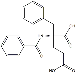 (-)-N-Benzoyl-2-benzyl-L-glutamic acid Struktur