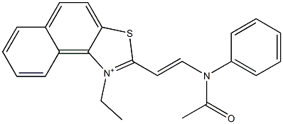 2-[2-(Acetylphenylamino)ethenyl]-1-ethylnaphtho[1,2-d]thiazol-1-ium Structure