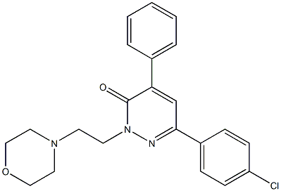 4-Phenyl-6-(4-chlorophenyl)-2-(2-morpholinoethyl)pyridazin-3(2H)-one Structure