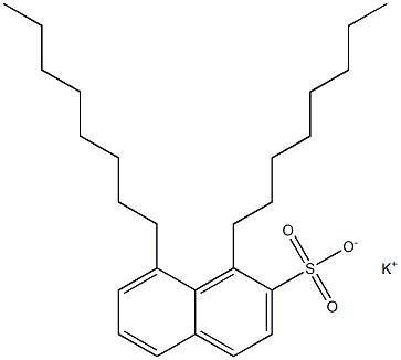 1,8-Dioctyl-2-naphthalenesulfonic acid potassium salt Structure