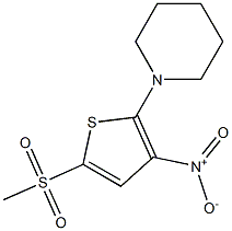 2-Piperidino-3-nitro-5-methylsulfonylthiophene Struktur