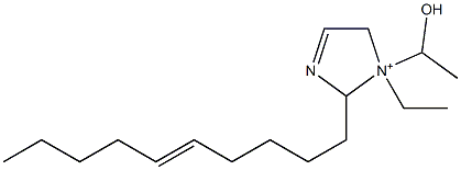 2-(5-Decenyl)-1-ethyl-1-(1-hydroxyethyl)-3-imidazoline-1-ium Struktur