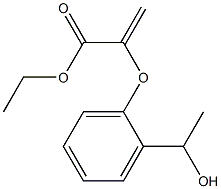 2-[2-(1-Hydroxyethyl)phenoxy]propenoic acid ethyl ester Structure