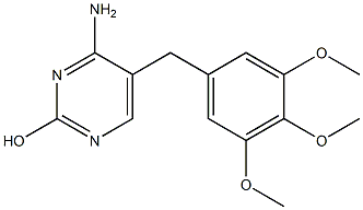 5-(3,4,5-Trimethoxybenzyl)-4-aminopyrimidin-2-ol,,结构式