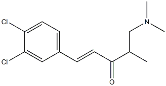 5-(Dimethylamino)-1-(4-chloro-3-chlorophenyl)-4-methyl-1-penten-3-one,,结构式