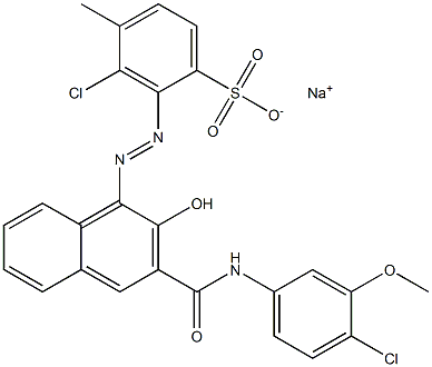 3-Chloro-4-methyl-2-[[3-[[(4-chloro-3-methoxyphenyl)amino]carbonyl]-2-hydroxy-1-naphtyl]azo]benzenesulfonic acid sodium salt