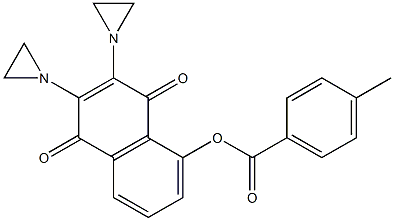 2,3-Bis(1-aziridinyl)-5-(4-methylbenzoyloxy)-1,4-naphthoquinone Struktur