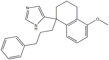 1-(3-Phenylpropyl)-5-methoxy-1-(1H-imidazol-5-yl)-1,2,3,4-tetrahydronaphthalene,,结构式