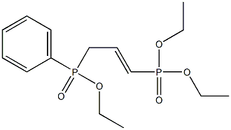 1-(Diethoxyphosphinyl)-3-[ethoxy(phenyl)phosphinyl]-1-propene Structure