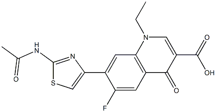 1,4-Dihydro-1-ethyl-4-oxo-6-fluoro-7-[2-(acetylamino)thiazol-4-yl]quinoline-3-carboxylic acid