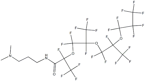 N-[3-(Dimethylamino)propyl]-2,5,8-tris(trifluoromethyl)-2,4,4,5,7,7,8,10,10,11,11,12,12,12-tetradecafluoro-3,6,9-trioxadodecanamide Structure