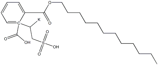 Phthalic acid 1-dodecyl 2-(1-potassiosulfoethyl) ester Structure