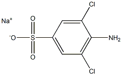 4-Amino-3,5-dichlorobenzenesulfonic acid sodium salt 结构式