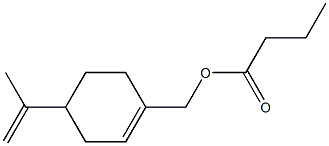 酪酸[4-(1-メチルエテニル)-1-シクロヘキセニル]メチル 化学構造式