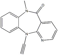 6,11-Dihydro-11-ethynyl-6-methyl-5H-pyrido[2,3-b][1,5]benzodiazepin-5-one Struktur