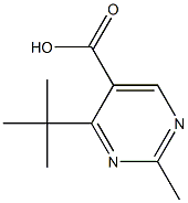 2-Methyl-4-tert-butylpyrimidine-5-carboxylic acid Struktur
