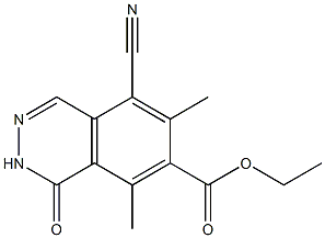 1,2-Dihydro-1-oxo-5-cyano-6,8-dimethylphthalazine-7-carboxylic acid ethyl ester,,结构式