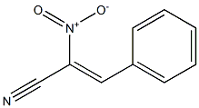 2-ニトロ-3-フェニルプロペンニトリル 化学構造式