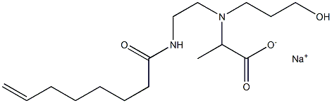 2-[N-(3-Hydroxypropyl)-N-[2-(7-octenoylamino)ethyl]amino]propionic acid sodium salt Structure