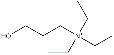 N,N,N-トリエチル-3-ヒドロキシ-1-プロパンアミニウム 化学構造式