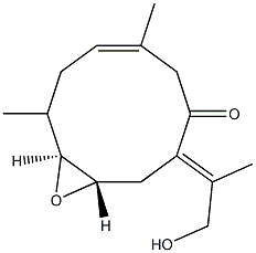 (1S,4E,10S)-8-[(E)-1-(Hydroxymethyl)ethylidene]-2,5-dimethyl-11-oxabicyclo[8.1.0]undec-4-en-7-one|