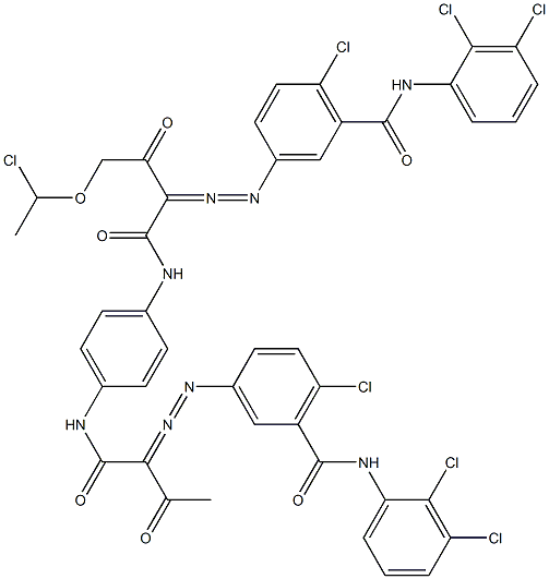 3,3'-[2-[(1-Chloroethyl)oxy]-1,4-phenylenebis[iminocarbonyl(acetylmethylene)azo]]bis[N-(2,3-dichlorophenyl)-6-chlorobenzamide]|