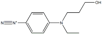 4-[Ethyl(3-hydroxypropyl)amino]benzenediazonium Structure