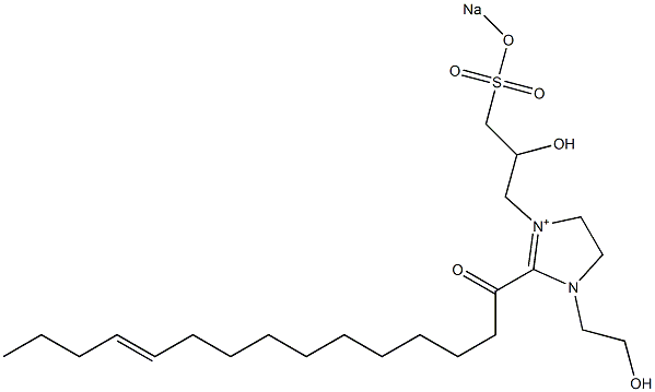 1-(2-Hydroxyethyl)-3-[2-hydroxy-3-(sodiooxysulfonyl)propyl]-2-(11-pentadecenoyl)-2-imidazoline-3-ium,,结构式