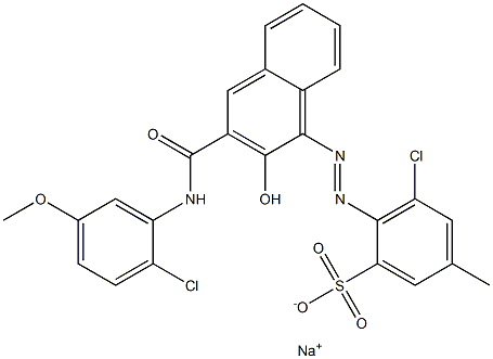 3-Chloro-5-methyl-2-[[3-[[(2-chloro-5-methoxyphenyl)amino]carbonyl]-2-hydroxy-1-naphtyl]azo]benzenesulfonic acid sodium salt