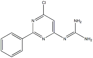 2-(2-Phenyl-4-chloropyrimidin-6-yl)guanidine Struktur