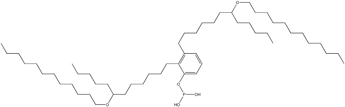 Phosphorous acid bis[7-(dodecyloxy)dodecyl]phenyl ester Structure