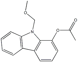 1-Acetoxy-9-(methoxymethyl)-9H-carbazole Struktur