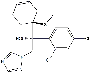 (1R)-1-(2,4-Dichlorophenyl)-1-[[(2R)-tetrahydro-2-methylthiophen]-2-yl]-2-(1H-1,2,4-triazol-1-yl)ethanol 结构式