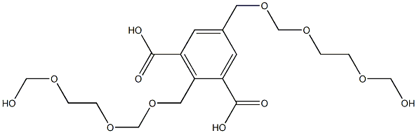 2,5-Bis(8-hydroxy-2,4,7-trioxaoctan-1-yl)isophthalic acid Structure