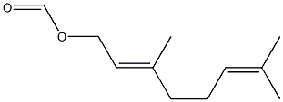 3,7-Dimethyl-2,6-octadiene-1-ol formate 结构式