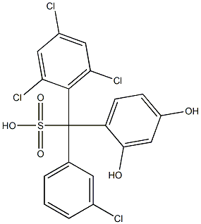 (3-Chlorophenyl)(2,4,6-trichlorophenyl)(2,4-dihydroxyphenyl)methanesulfonic acid